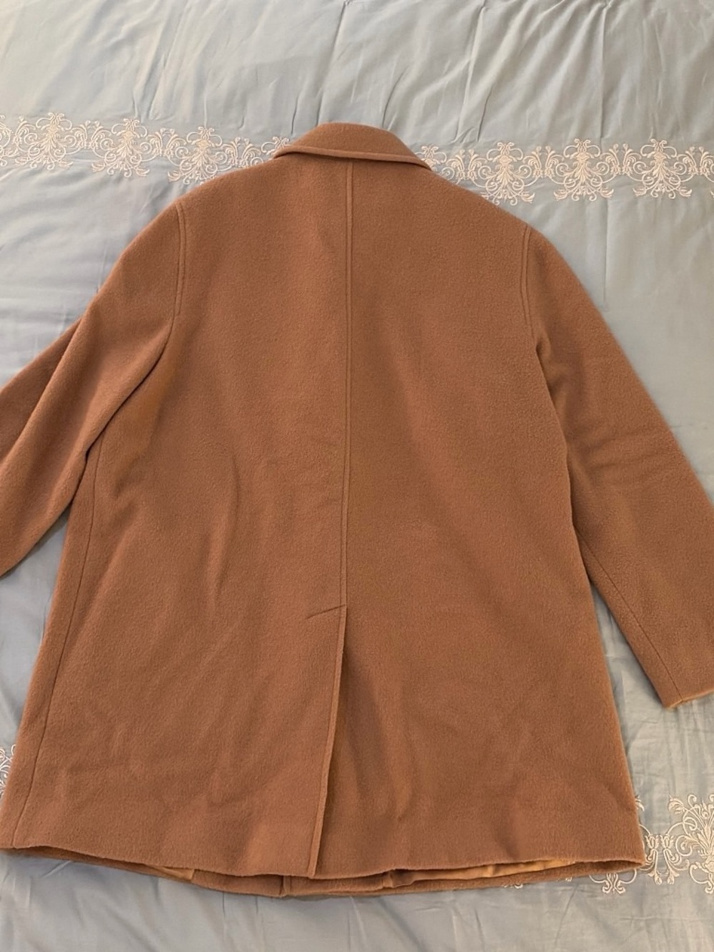 Evan Picone Camel Brown Wool-Blend Pea Coat - Picture 4 of 7